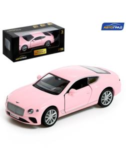 Машина металлическая BENTLEY CONTINENTAL GT, 1:32, инерция, цвет матовый розовый