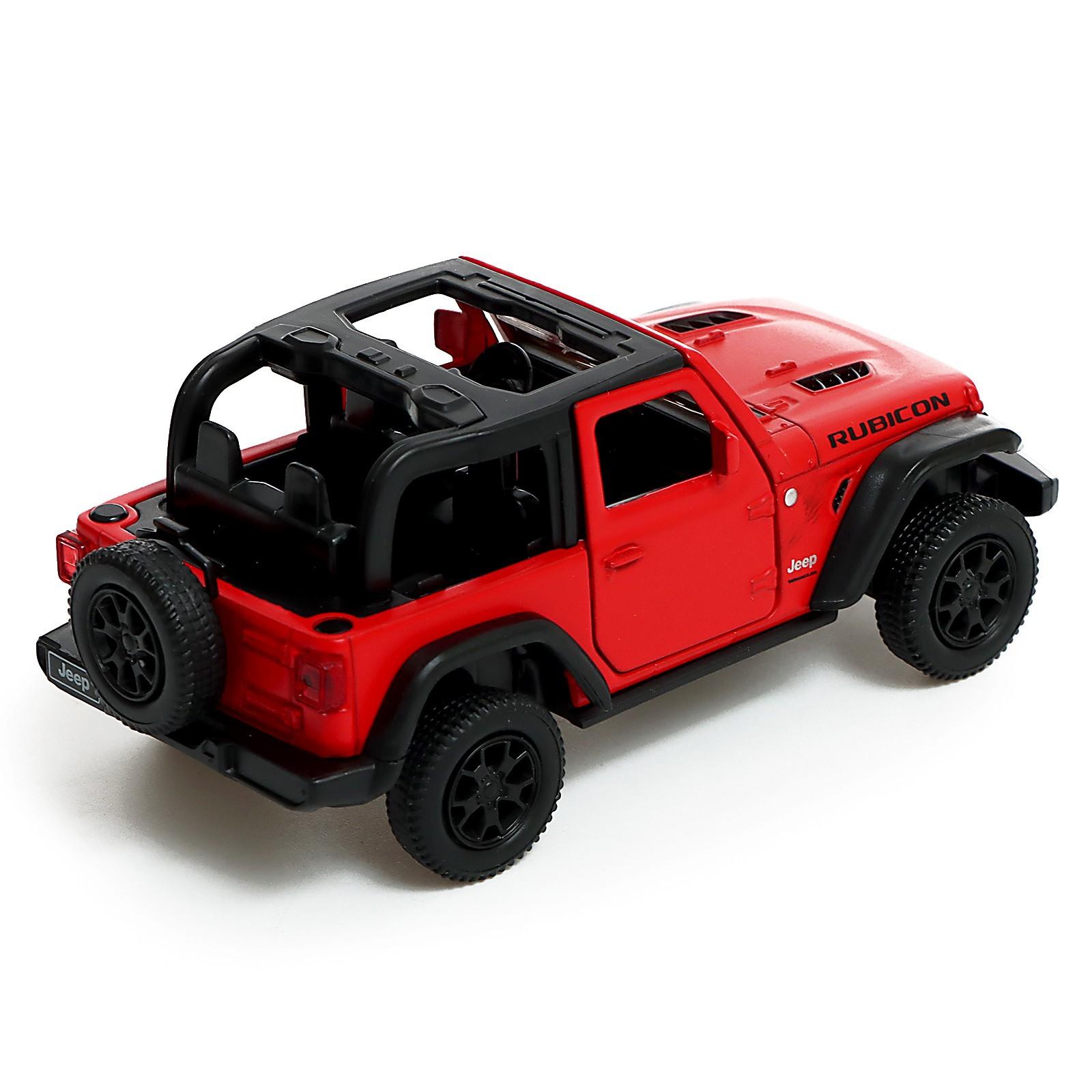 Машина металлическая JEEP WRANGLER, 1:32, инерция, цвет матовый красный