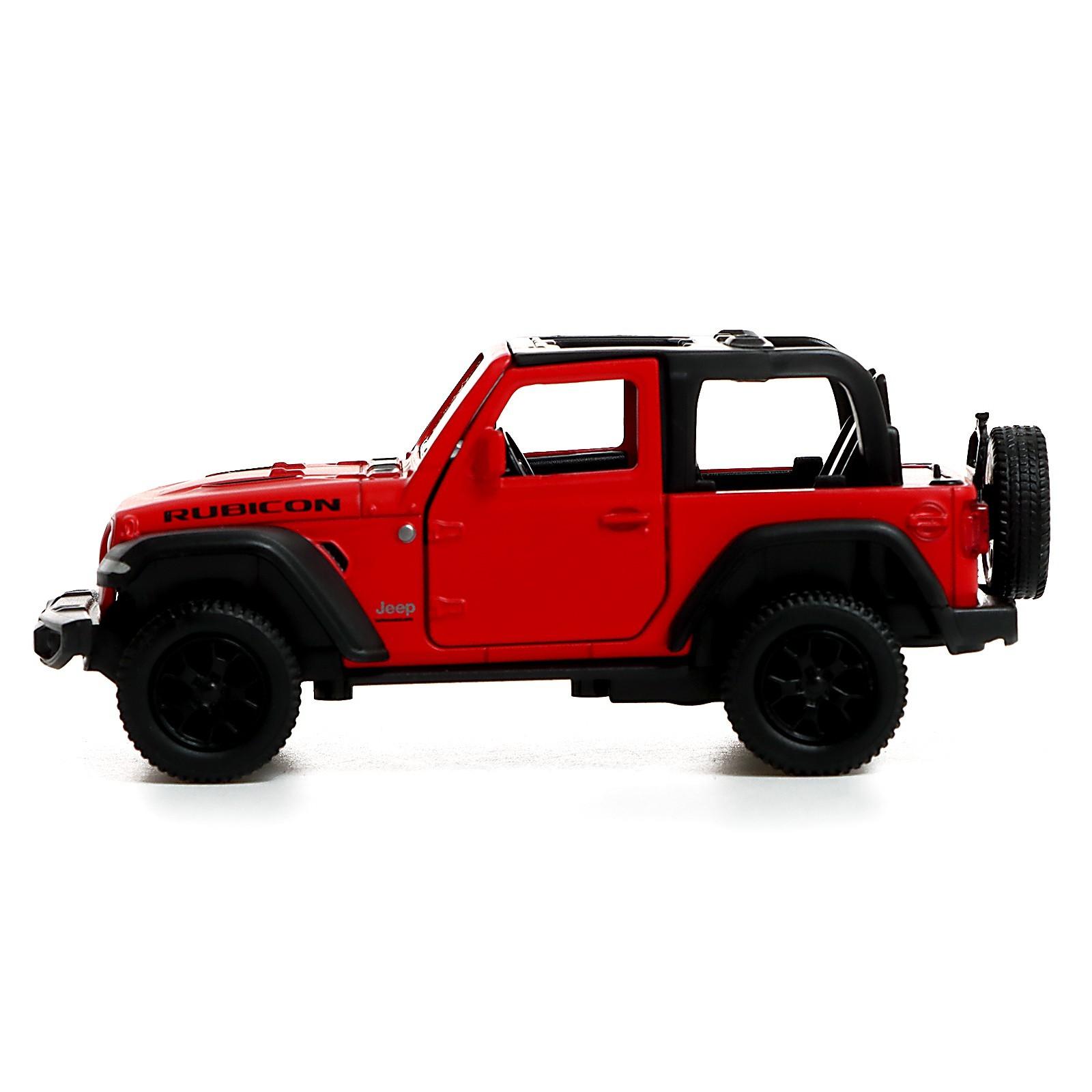 Машина металлическая JEEP WRANGLER, 1:32, инерция, цвет матовый красный