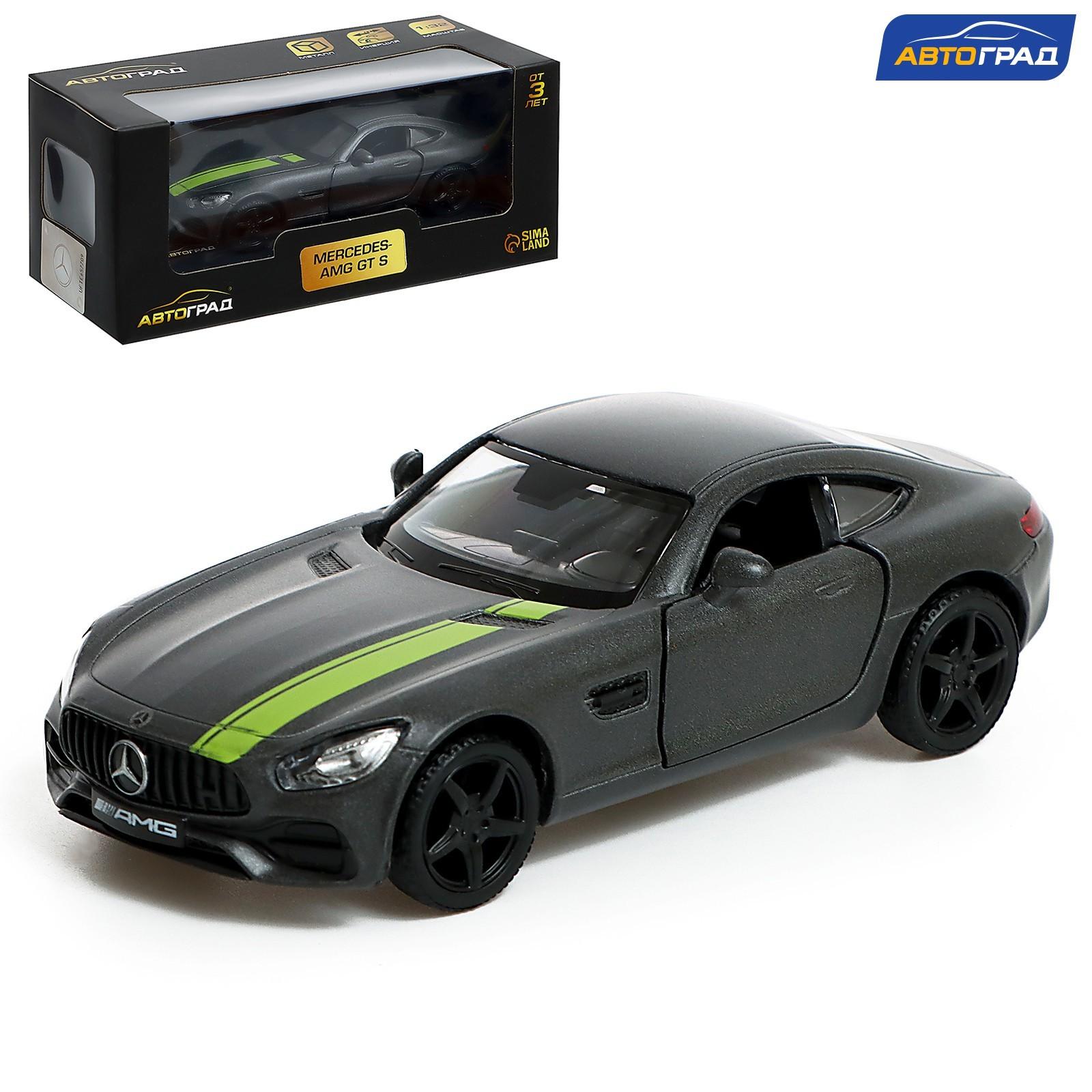 Машина металлическая MERCEDES-AMG GT S, 1:32, инерция, цвет матовый серый