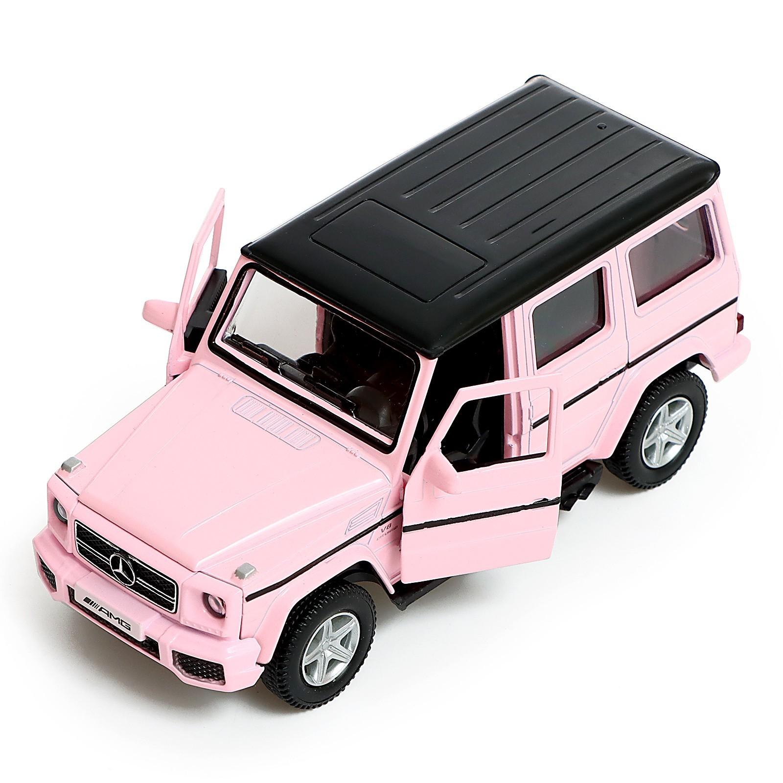 Машина металлическая MERCEDES-BENZ G63 AMG, 1:32, инерция, цвет матовый розовый