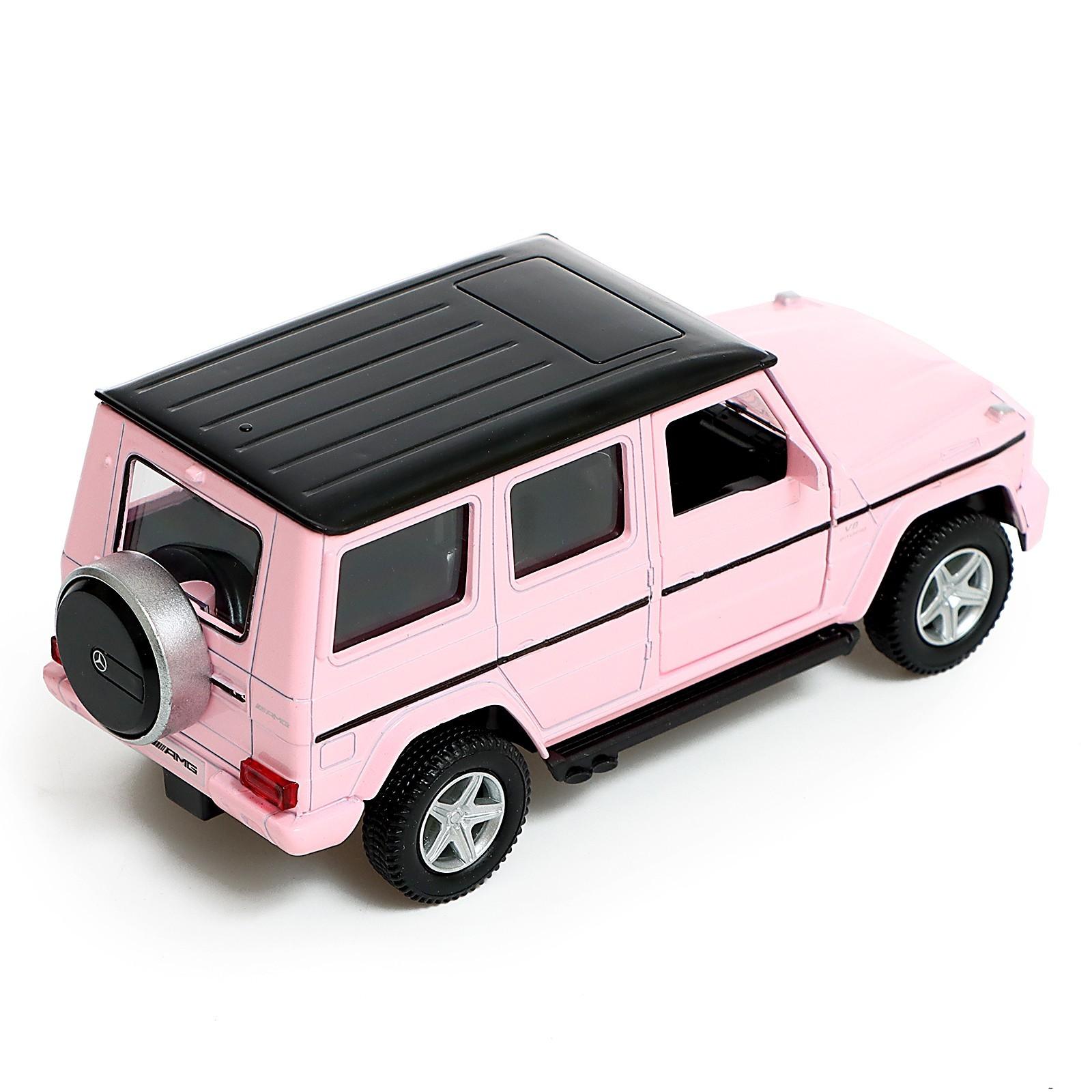 Машина металлическая MERCEDES-BENZ G63 AMG, 1:32, инерция, цвет матовый розовый