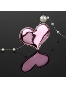 Аппликация «Сердечко», 3,9 × 2,7 см, 10 шт, цвет розовый