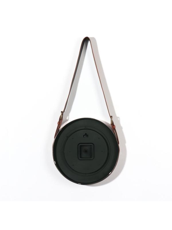 Зеркало настенное круглое «Антураж» d зеркальной поверхности 28 см, с ремешком из искусственной кожи, цвет МИКС