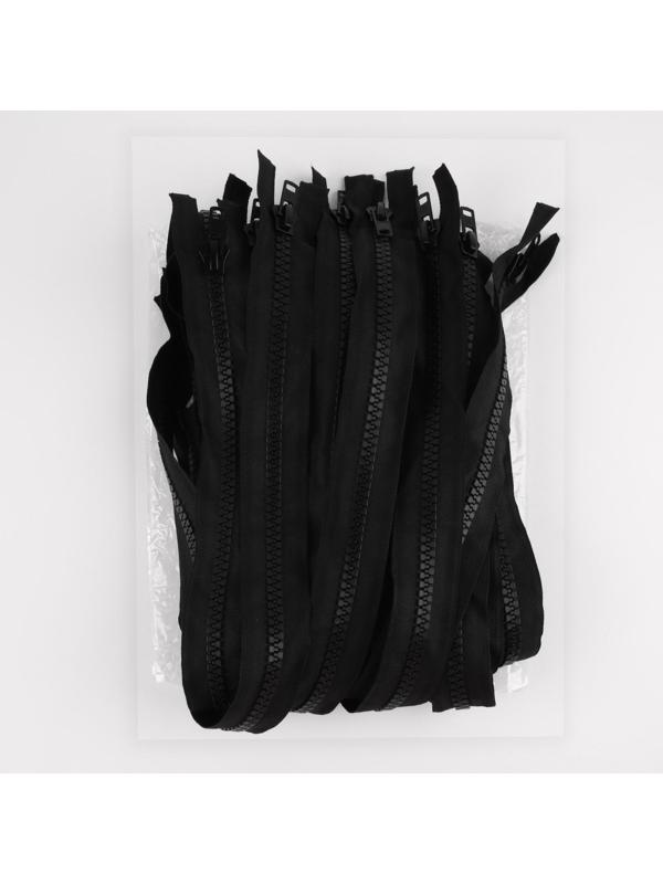 Молния разъёмная «Трактор», №10, 2 бегунка, замки автомат, 110 см, цвет чёрный