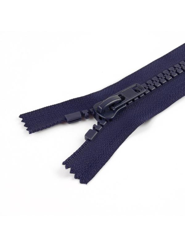 Молния разъёмная «Трактор», №10, неразъёмная, замок автомат, 18 см, цвет тёмно-синий