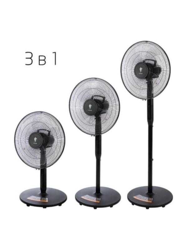 Вентилятор Leonord LE-1603, напольный, 55 Вт, 3 скорости, пульт, чёрный