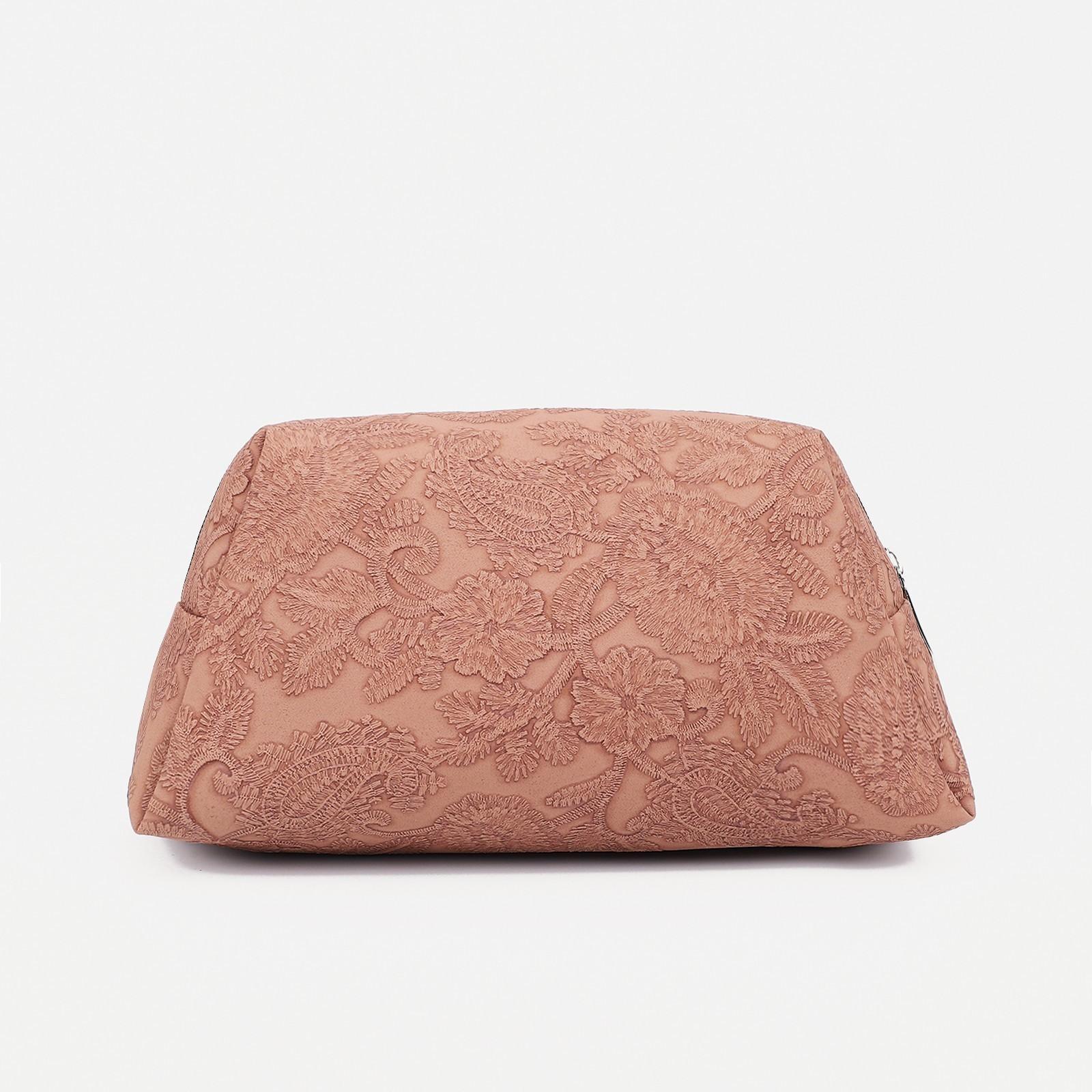 Косметичка на молнии, цвет бежевый