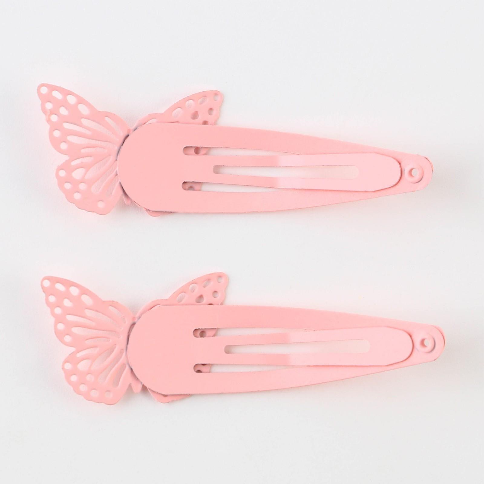 Заколки для волос с бабочками «Самая красивая», 2 шт.