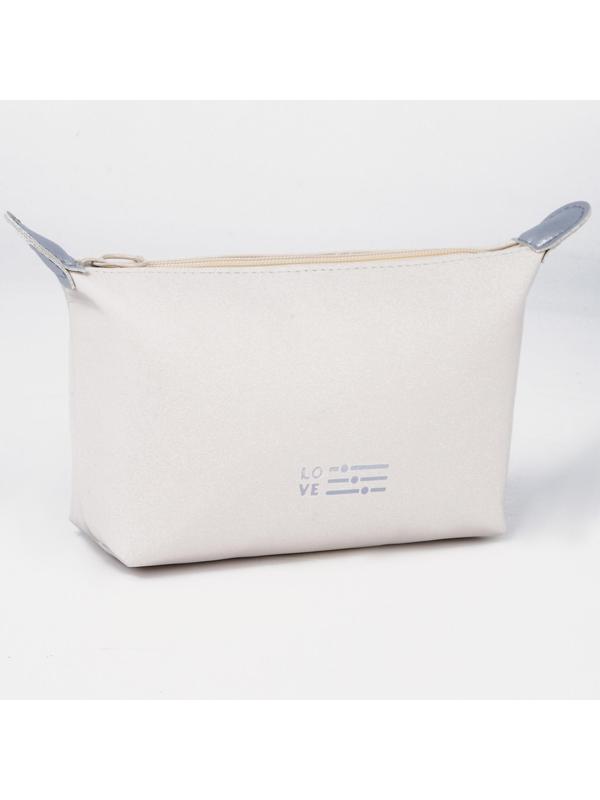 Косметичка на молнии, с подкладом, цвет бежевый