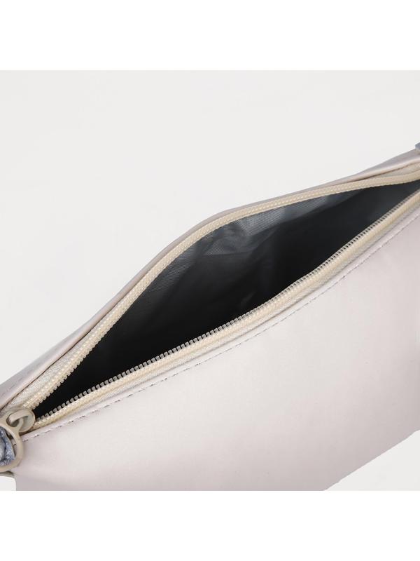 Косметичка на молнии, с подкладом, цвет бежевый