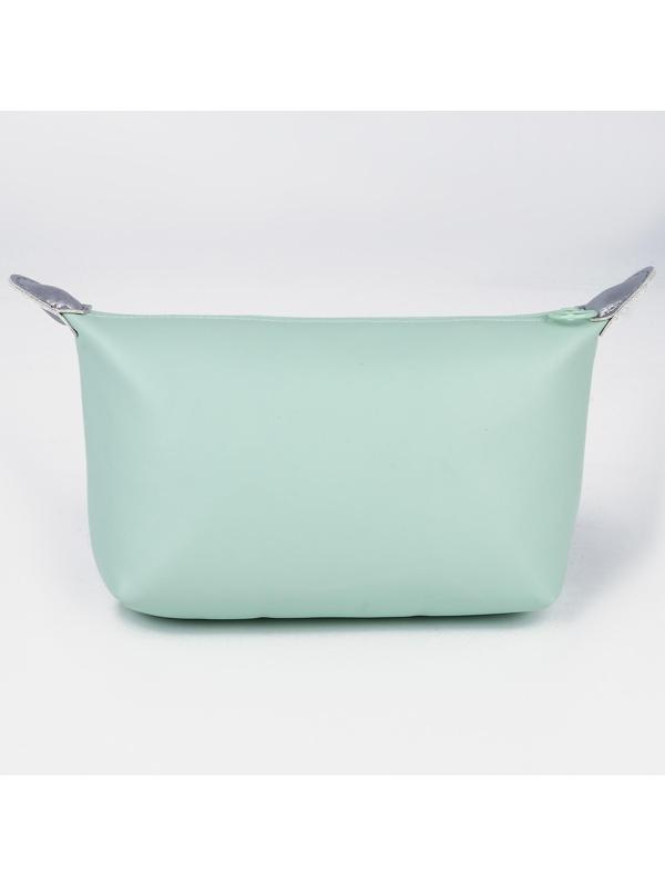 Косметичка на молнии, с подкладом, цвет зелёный