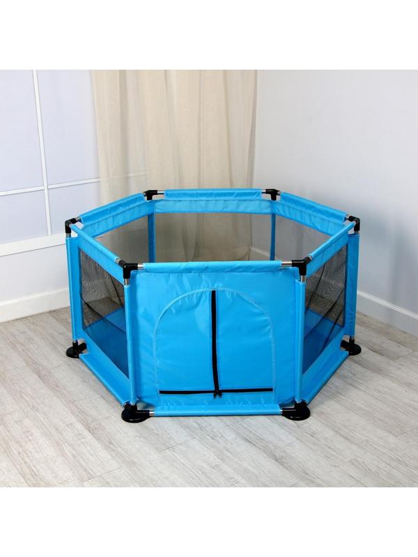 Манеж детский «Играем вместе» голубого цвета, размер — 130 × 130 × 65 см