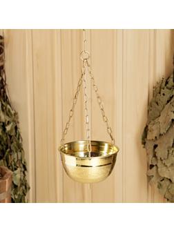 Чаша для трав и гималайской соли, подвесная с дозатором d=12см, V=0,4л