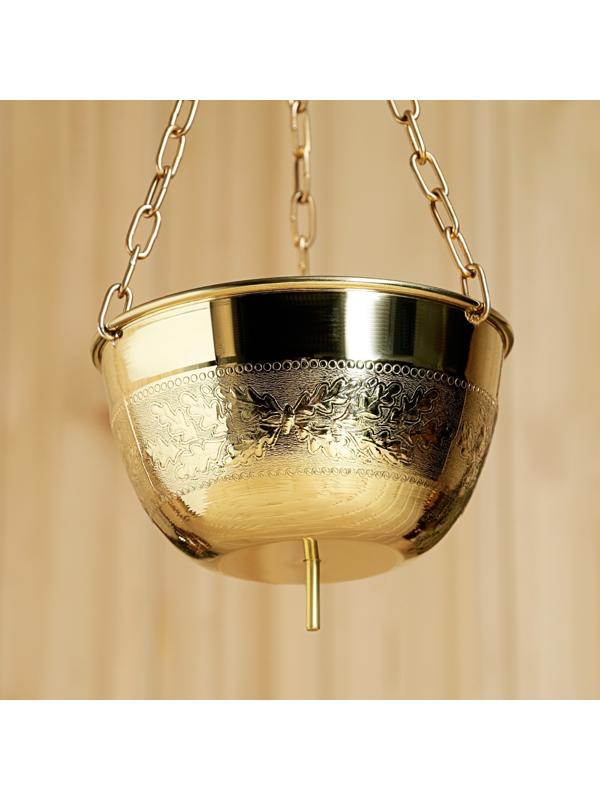 Чаша для трав и гималайской соли, подвесная с дозатором d=12см, V=0,4л