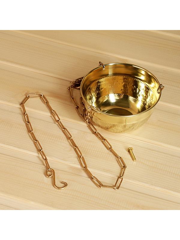 Чаша для трав и гималайской соли, подвесная с дозатором d=12см, V=0,4л