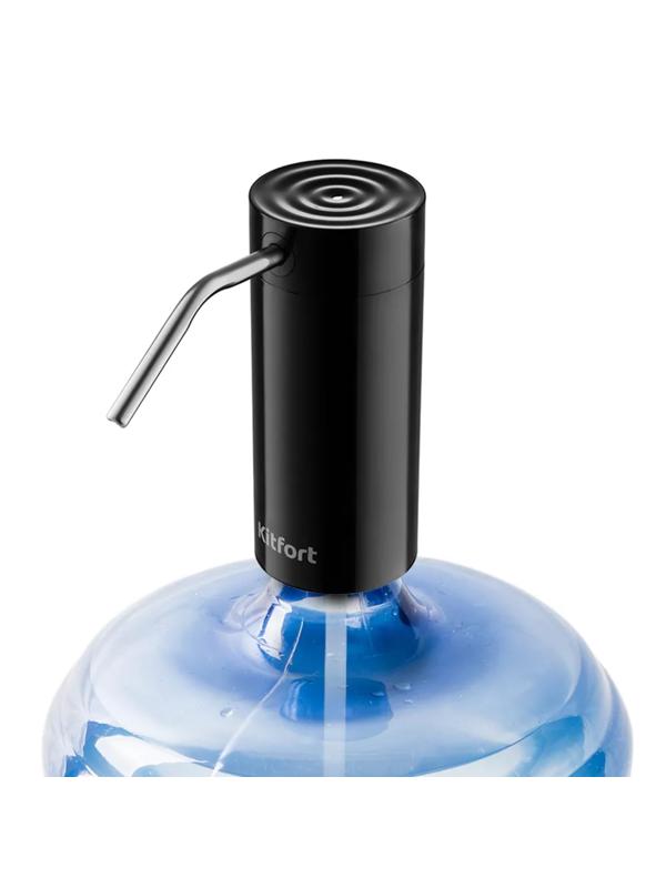 Помпа для воды Kitfort КТ-2059-1, электрическая, под бутыль от 5 до 19 л, чёрная