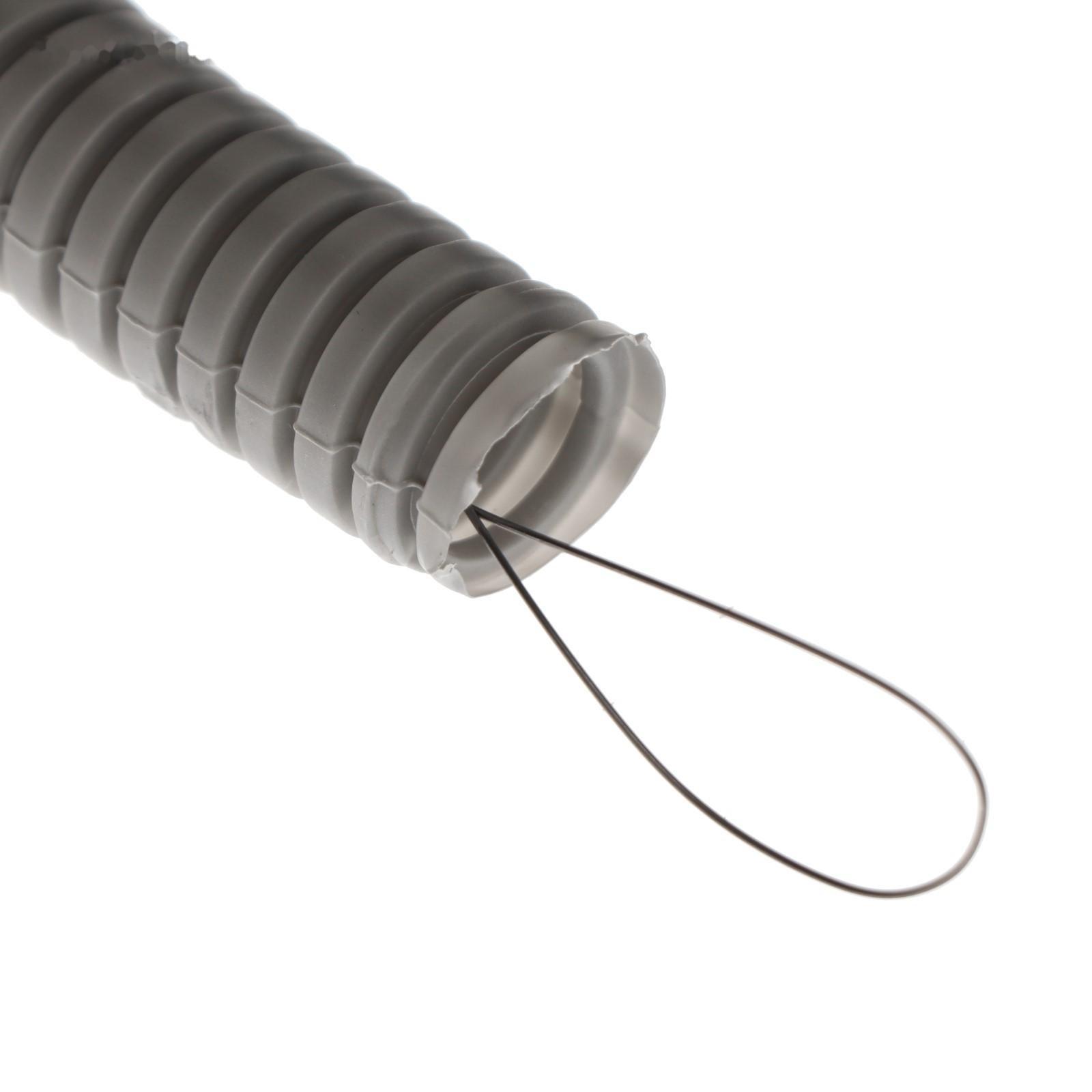 Труба гофрированная Luazon Lighting, d=20 мм, 100 м, ПВХ, с зондом, легкая