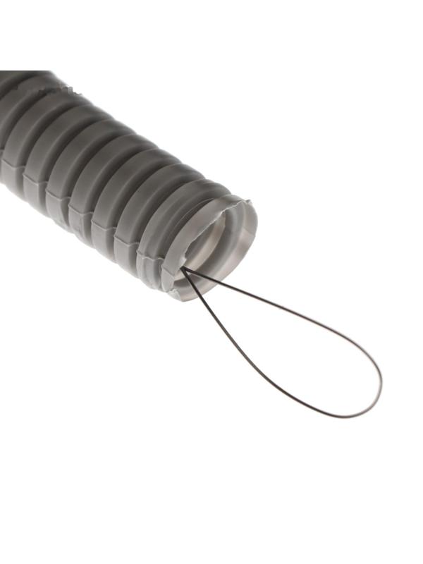 Труба гофрированная Luazon Lighting, d=20 мм, 100 м, ПВХ, с зондом, легкая