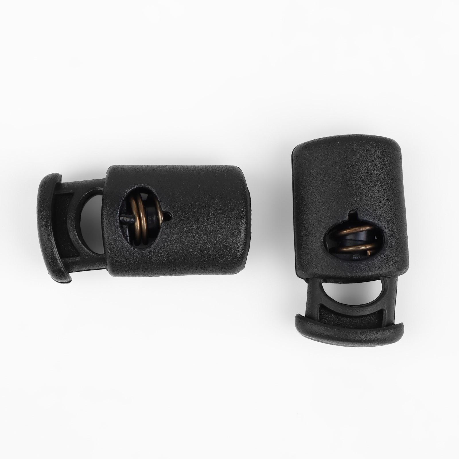 Фиксатор для шнура, 27 × 15 мм, цвет чёрный