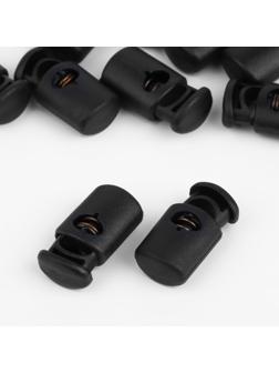 Фиксатор для шнура, 27 × 15 мм, цвет чёрный