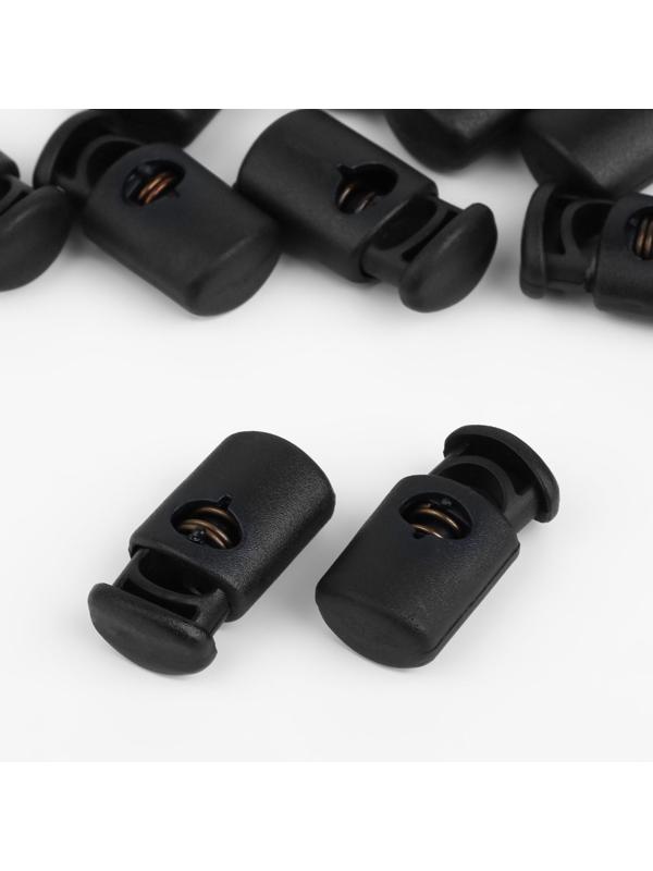 Фиксатор для шнура, 27 × 15 мм, цвет чёрный