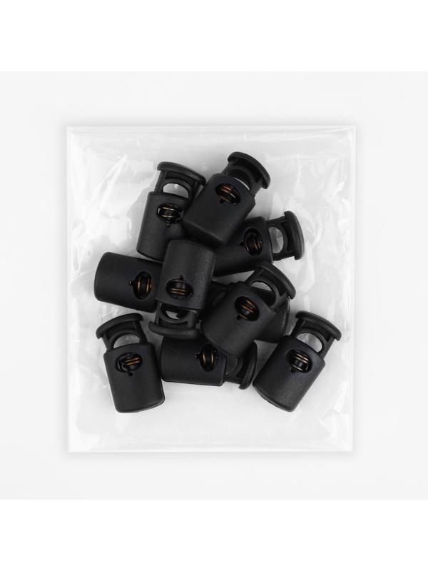 Фиксатор для шнура, 27 × 15 мм, цвет чёрный