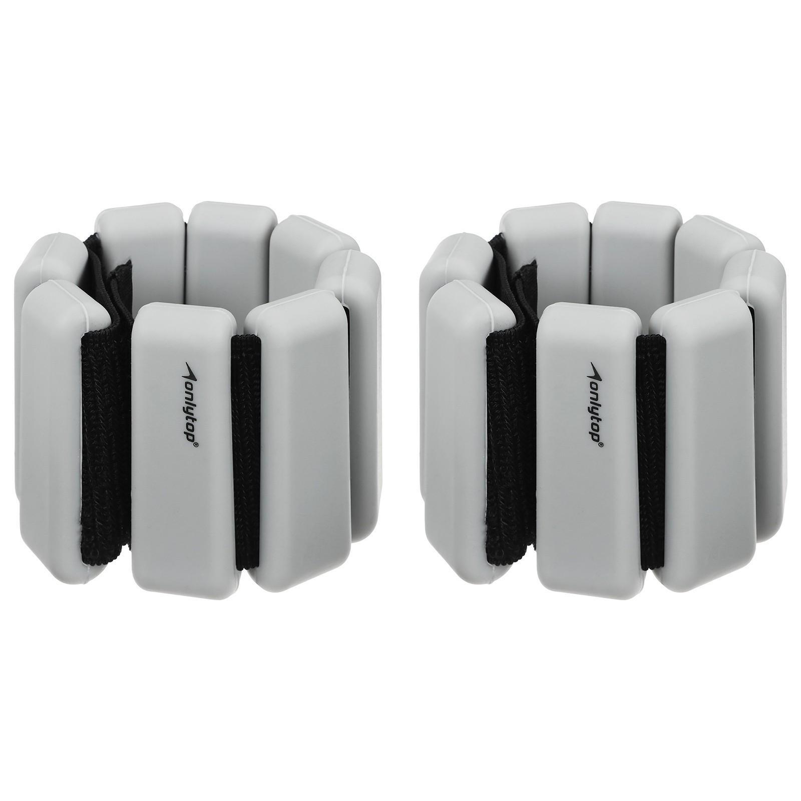 Утяжелители Onlytop для рук и ног 2 шт. х 0,5 кг, цвет серый