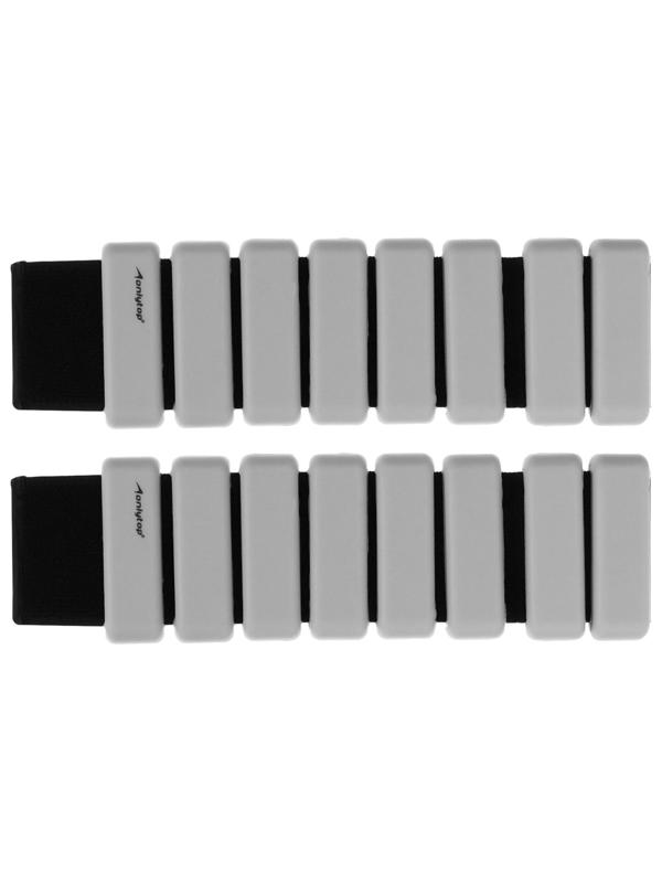 Утяжелители Onlytop для рук и ног 2 шт. х 0,5 кг, цвет серый