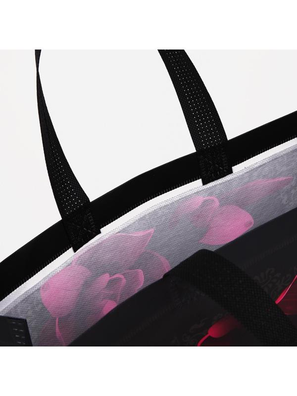 Сумка хозяйственная без застёжки, цвет чёрный