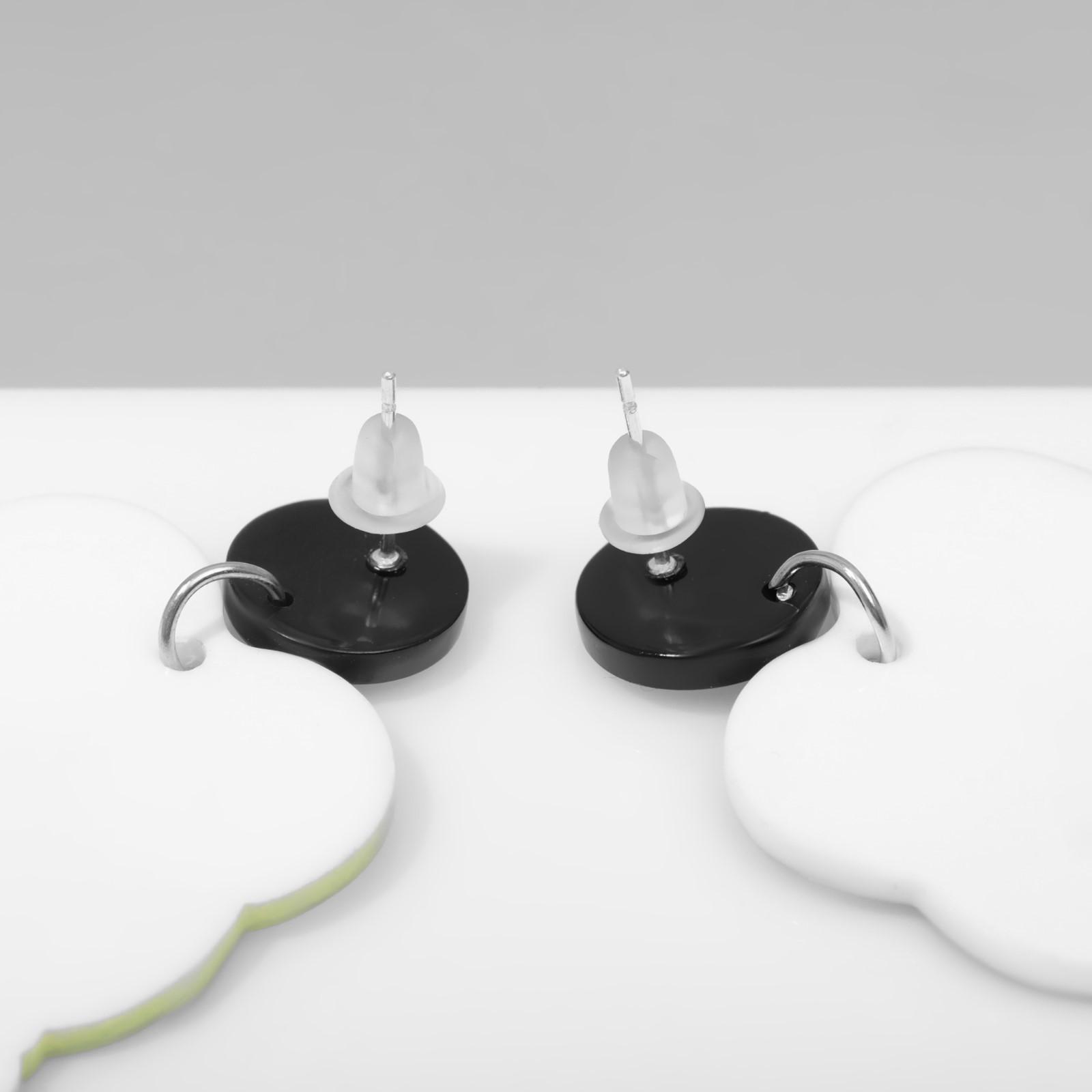 Серьги пластик 