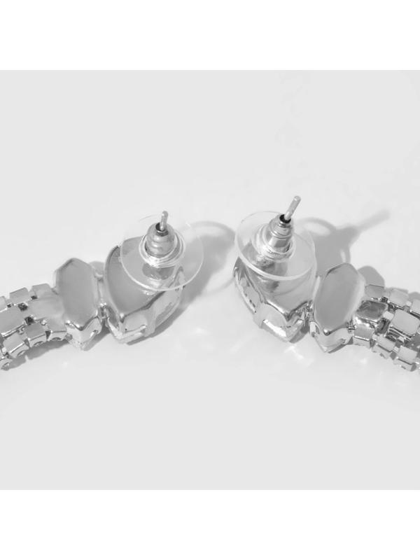 Серьги висячие со стразами 