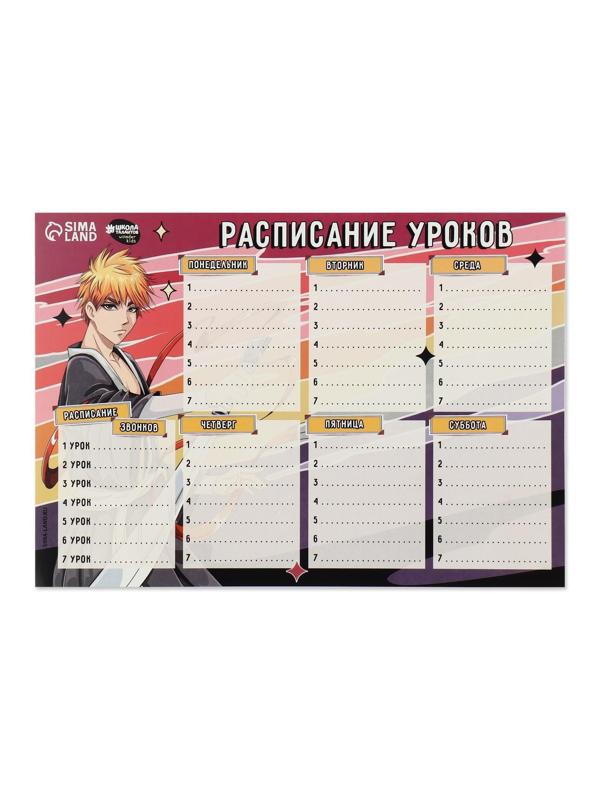 Расписание уроков «Воин с клинком»‎ бумажное, А4