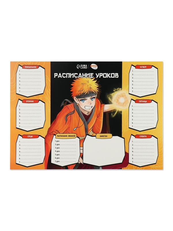 Расписание уроков «Магия ниндзи»‎ бумажное, А3