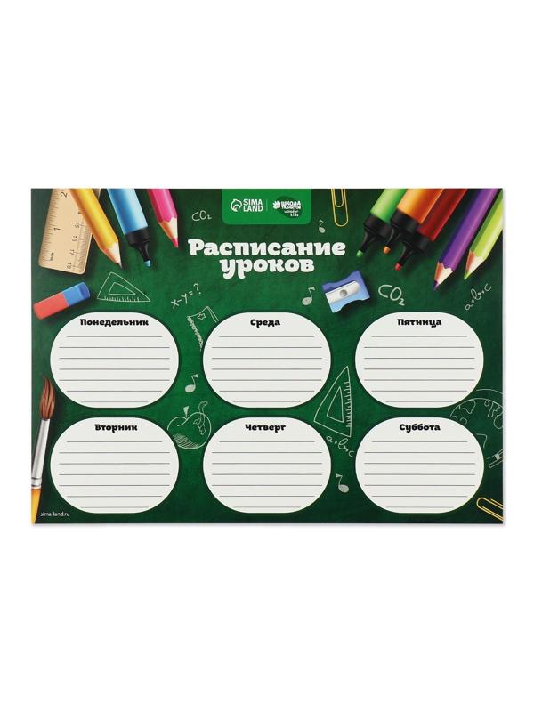 Школьные расписания «Школьное время»‎ бумажное, А4, цвет МИКС
