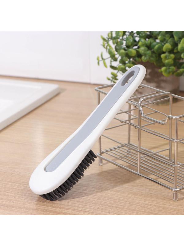 Щетка с ручкой Доляна, с дополнительной щёткой для узких мест, 19,6×5×3 см, щетина 1,6 см