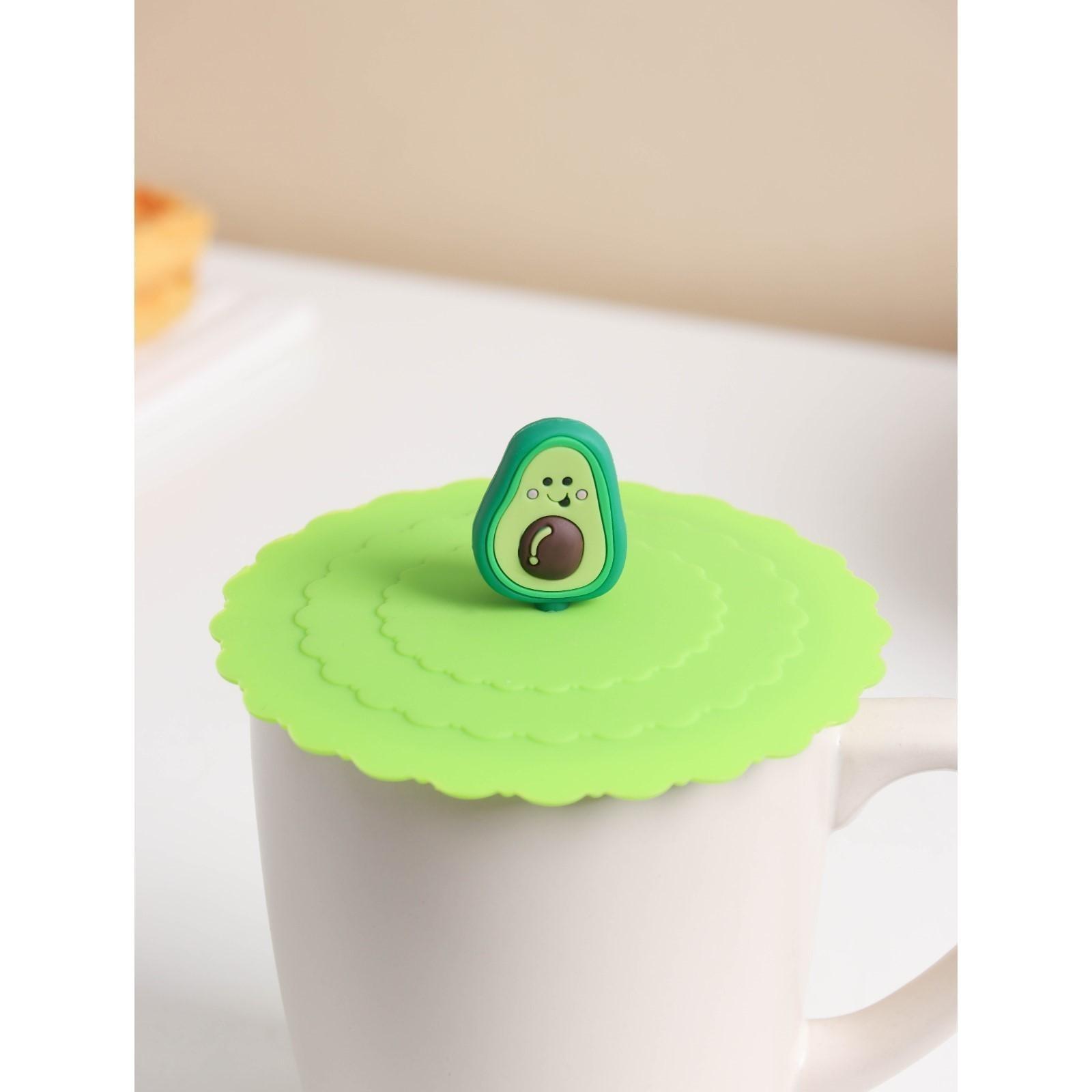 Силиконовая крышка-невыкипайка Доляна «Авокадо» d=10 см, цвет зелёный