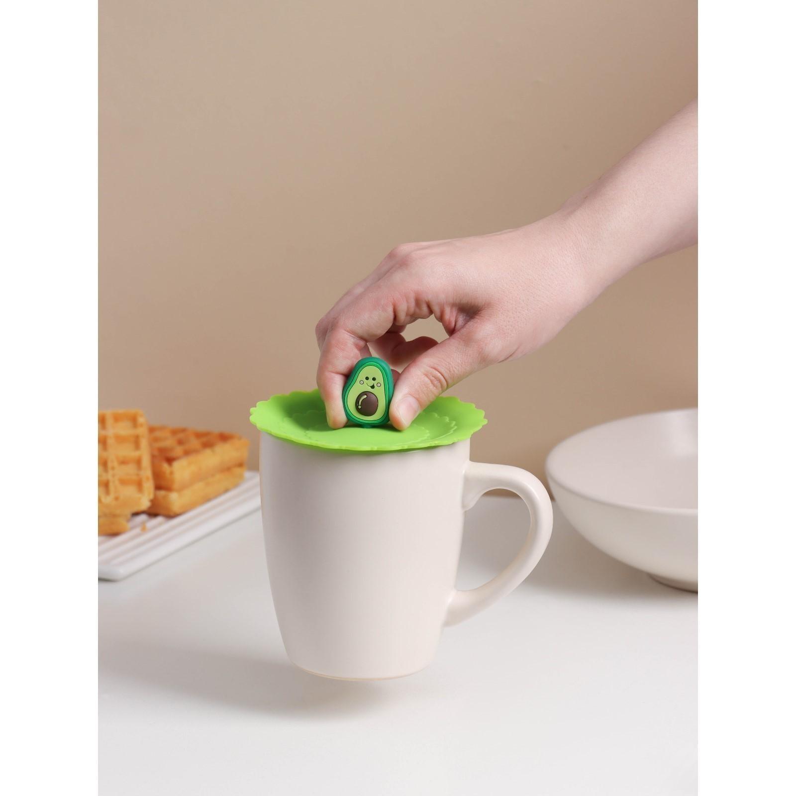 Силиконовая крышка-невыкипайка Доляна «Авокадо» d=10 см, цвет зелёный