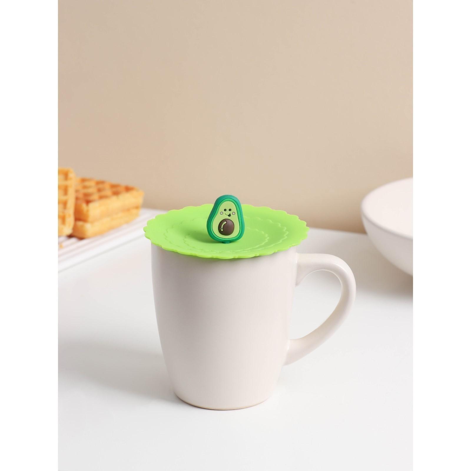 Силиконовая крышка-невыкипайка Доляна «Авокадо» d=10 см, цвет зелёный