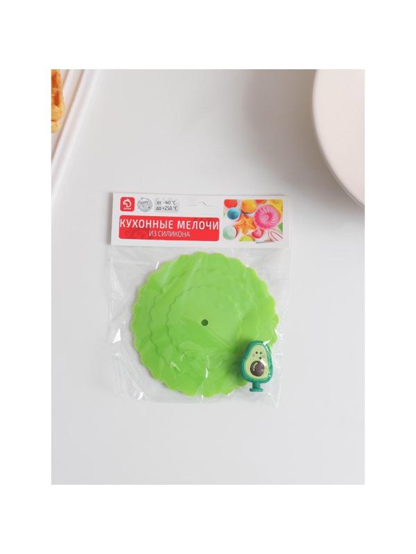 Силиконовая крышка-невыкипайка Доляна «Авокадо» d=10 см, цвет зелёный