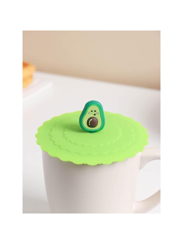 Силиконовая крышка-невыкипайка Доляна «Авокадо» d=10 см, цвет зелёный