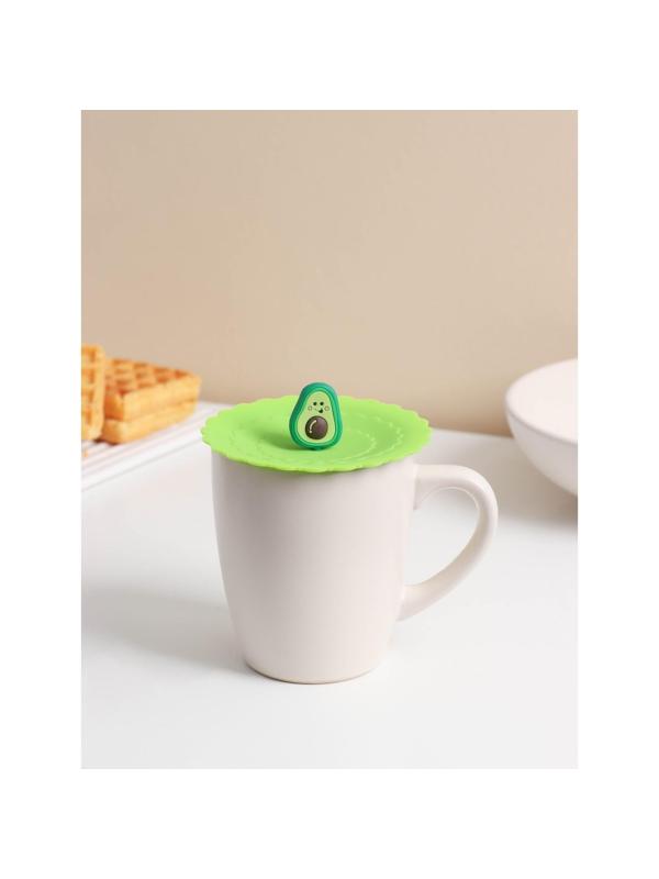 Силиконовая крышка-невыкипайка Доляна «Авокадо» d=10 см, цвет зелёный