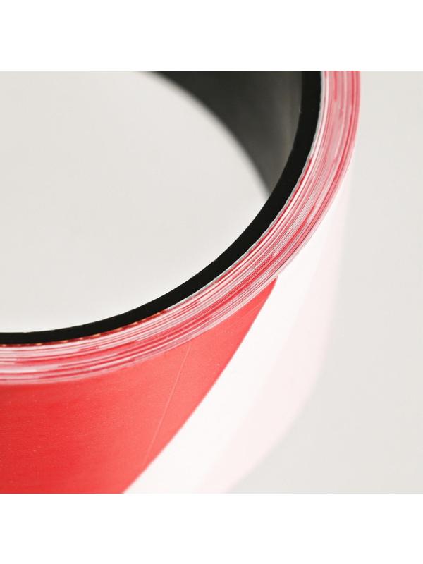 Лента оградительная, красно-белая, ширина 5 см, 50 м