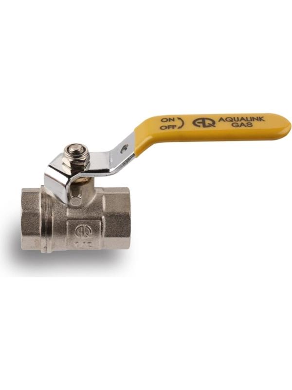 Кран шаровой газовый AQUALINK, PN 16, внутренняя/внутренняя резьба 3/4
