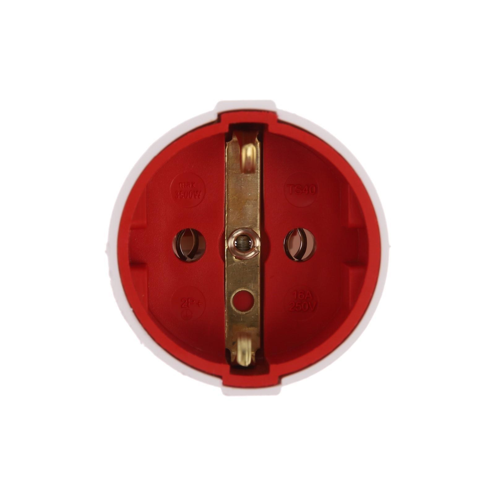 Штепсельное гнездо AY-KA, с/з, 16 А, 250 В, белое