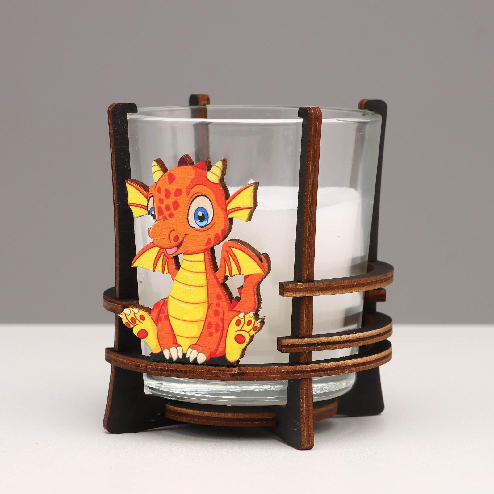 Свеча ароматическая в стакане на подставке 