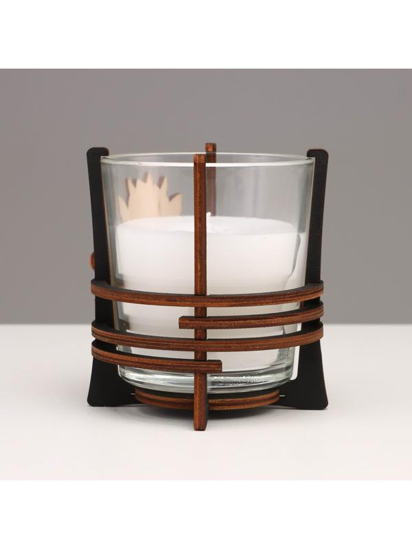 Свеча ароматическая в стакане на подставке 