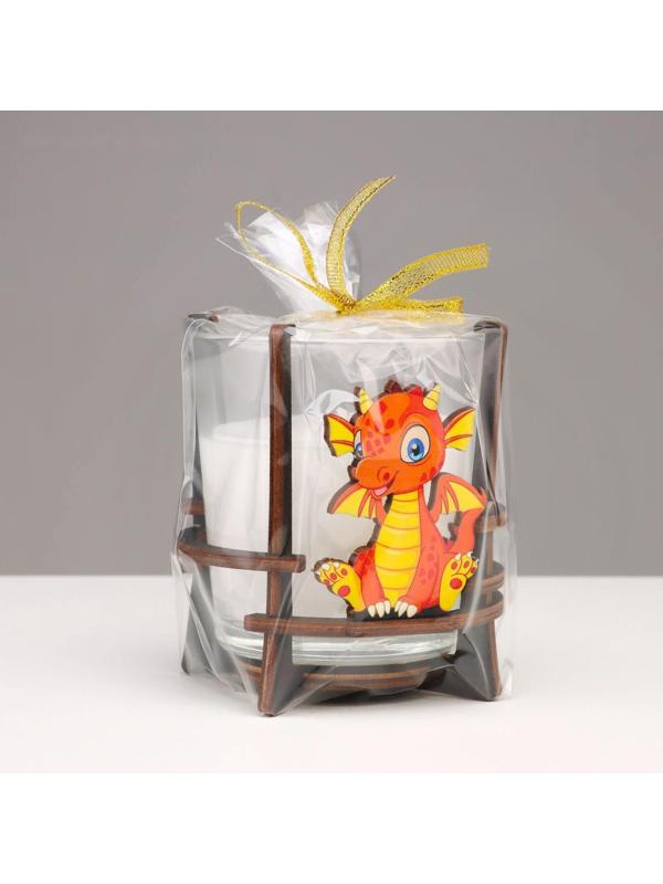 Свеча ароматическая в стакане на подставке 