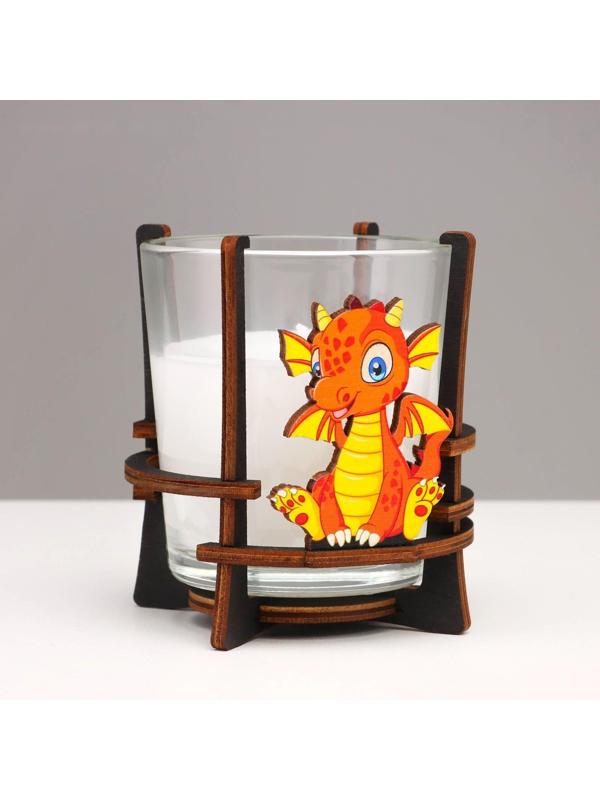 Свеча ароматическая в стакане на подставке 