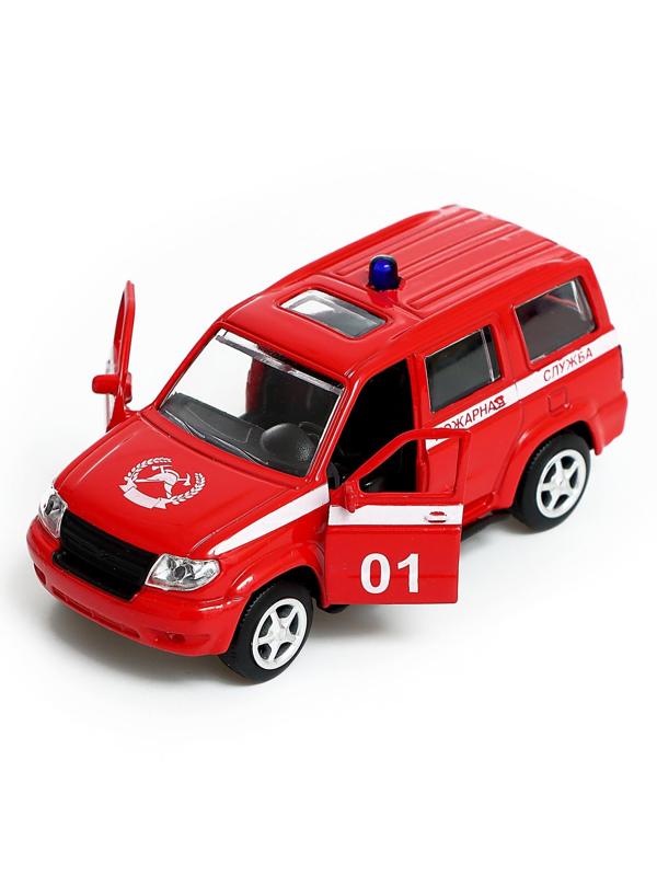 Машина металлическая «УАЗ Патриот. Пожарная служба», инерция, 1:50
